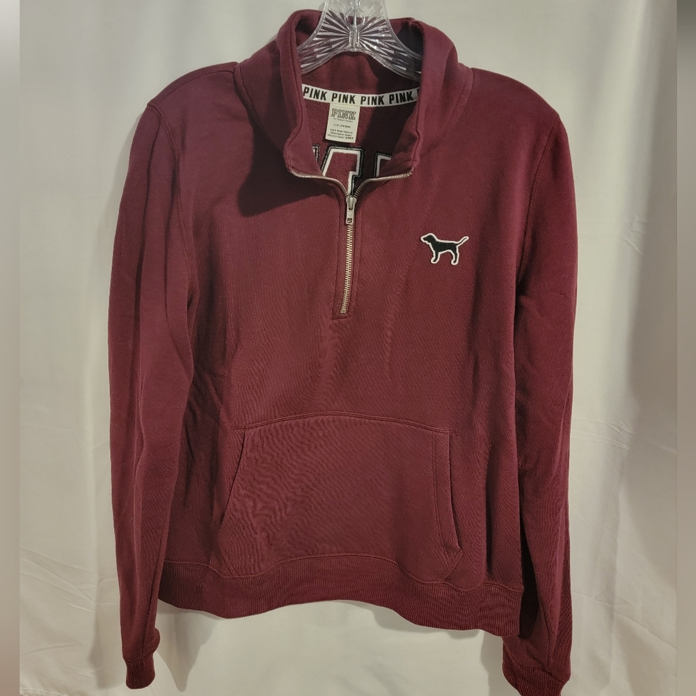 Pink Quarterzip Pullover, Size L